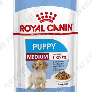 ROYAL CANIN DOG PUPPY MEDIUM ADULT 11-25KG IN GRAVY WET POUCH 140G
