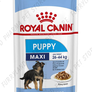 ROYAL CANIN DOG PUPPY MAXI ADULT 26-44KG IN GRAVY WET POUCH 140G