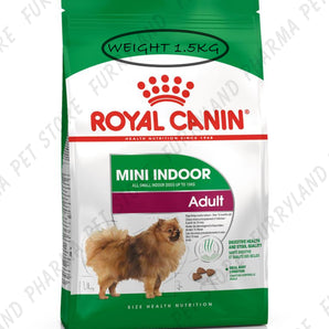 ROYAL CANIN DOG MINI INDOOR ADULT ALL SMALL SIZES UP TO 10KG DRY FOOD BAG 1.5KG