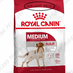 ROYAL CANIN DOG MEDIUM ADULT 11-25KG DRY FOOD BAG 4KG