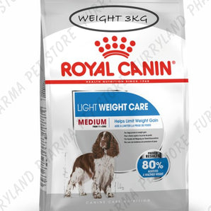 ROYAL CANIN DOG LIGHT WEIGHT CARE MEDIUM 11-25KG DRY FOOD BAG 3KG