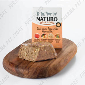 NATURO DOG SALMON & RICE WITH VEG ADULT WET BOX 400G
