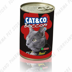 CAT&CO CAT BEEF CHUNKS WET TIN 405G