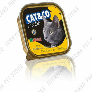 CAT&CO CAT CHICKEN AND TURKEY PATE WET FOIL 100G