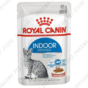 ROYAL CANIN CAT INDOOR STERILISED IN GRAVY-SALSA WET POUCH 85G
