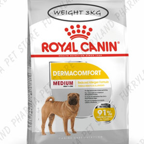 ROYAL CANIN DOG DERMACOMFORT MEDIUM DRY FOOD BAG 3KG