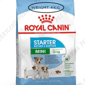 ROYAL CANIN DOG STARTER MOTHER & BABYDOG MINI UP TO 2 MONTHS & UP TO 10KG DRY FOOD BAG 4KG