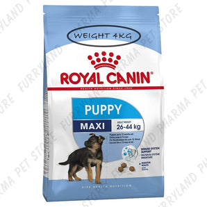 ROYAL CANIN DOG PUPPY MAXI ADULT UP TO 15 MONTHS & WEIGHT 26-44KG DRY FOOD BAG 4KG