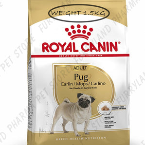 ROYAL CANIN DOG PUG ADULT DRY FOOD BAG 1.5KG