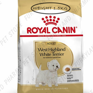 ROYAL CANIN DOG WEST HIGHLAND WHITE TERRIER ADULT DRY FOOD BAG 1.5KG