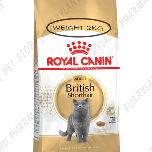 ROYAL CANIN CAT BRITISH SHORTHAIR ADULT DRY FOOD BAG 2KG