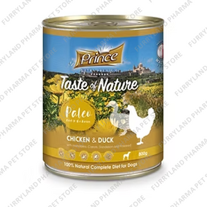 PRINCE TASTE OF NATURE PALEO CHICKEN & DUCK WITH MANDARINS, CARROTS, DANDELION AND FLAXSEED 400G