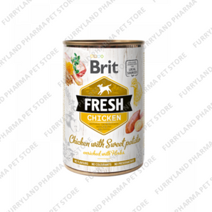 BRIT FRESH CHICKEN WITH SWEET POTATO ENRICHED WITH HERBS 400G