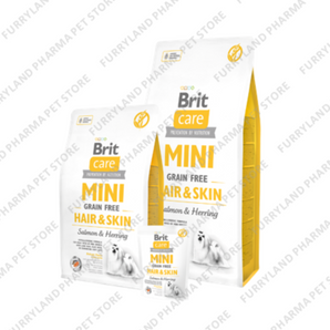 BRIT CARE MINI GRAIN FREE HAIR & SKIN SALMON & HERRING 2KGS