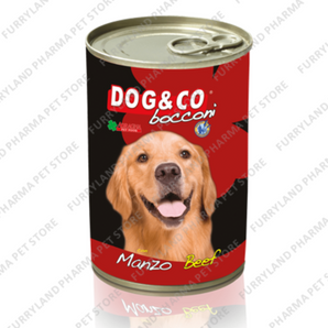 DOG&CO DOG BEEF CHUNKS WET TIN 1250G