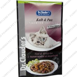 DR. CLAUDER'S VEAL & TURKEY WET POUCH 100G