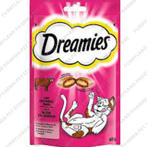 DREAMIES CAT TREATS WITH TEMPTING BEEF 60G