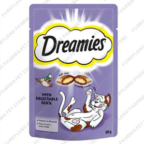 DREAMIES CAT TREAT WITH DELECTABLE DUCK 60G