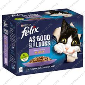 FELIX AS GOOD AS IT LOOKS FAVOURITES SELECTION IN JELLY 12X 100G