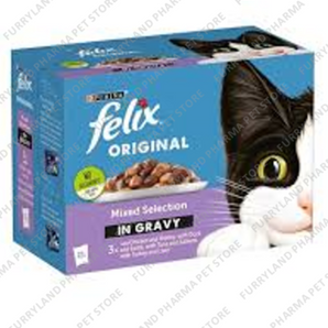 FELIX ORIGINAL MIXED SELECTION IN GRAVY 12X100G