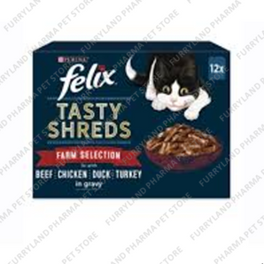 FELIX TASTY SHREDS FARM SELECTION 12 X 80G