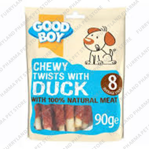 GOOD BOY CHEWY TWISTS WITH DUCK 90G