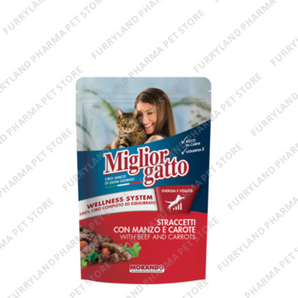 MIGLIOR GATTO STRIPS WITH BEEF AND CARROTS 100G