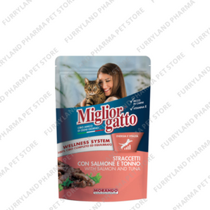 MIGLIOR GATTO STRIPS WITH SALMON AND TUNA 100G
