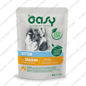 OASY KITTEN WITH CHICKEN CHUNKS IN GRAVY WET POUCH 85G