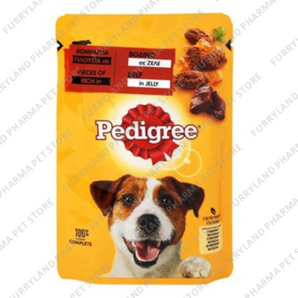 PEDIGREE BEEF & LIVER IN JELLY WET POUCH 100G