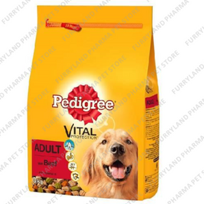 PEDIGREE DRY FOOD ADULT WITH BEEF AND VEGETABLES 3KGS
