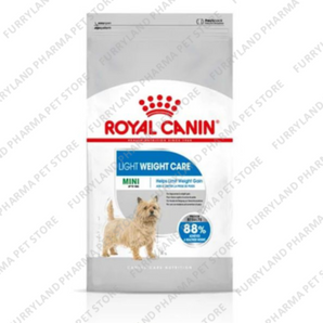ROYAL CANIN DOG LIGHT WEIGHT CARE MINI DRY FOOD BAG 8KG