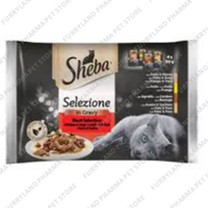 SHEBA SELECTION IN GRAVY MEAT SELECTION 4 X 85G