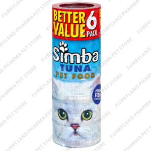 SIMBA CAT PET FOOD BETTER VALUE 6 PACK TUNA WET TIN 170G X 6 GRAIN FREE