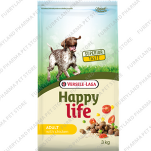 VERSELE-LAGA HAPPY LIFE WITH CHICKEN DRY FOOD 3KGS