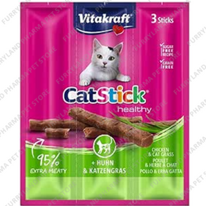 VITAKRAFT CAT STICKS CHICKEN & CAT GRASS