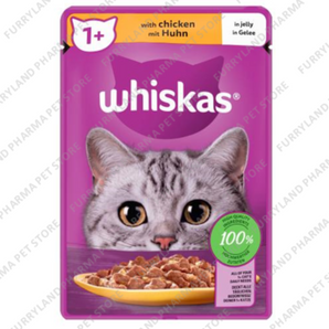 WHISKAS CHICKEN IN JELLY WET POUCH 85G